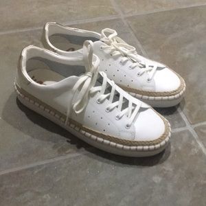 Sam Edelman white leather sneakers
